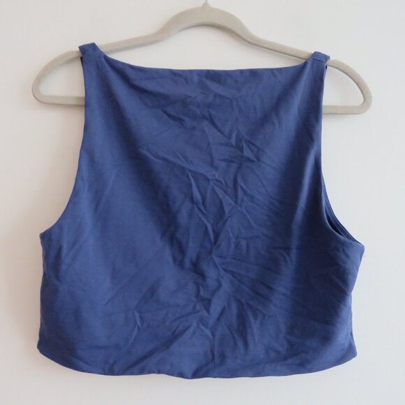 ARITZIA BABATON Contour Scoopneck Tank in Blue Eclipse Minimalist - Size XL - Picture 7 of 10